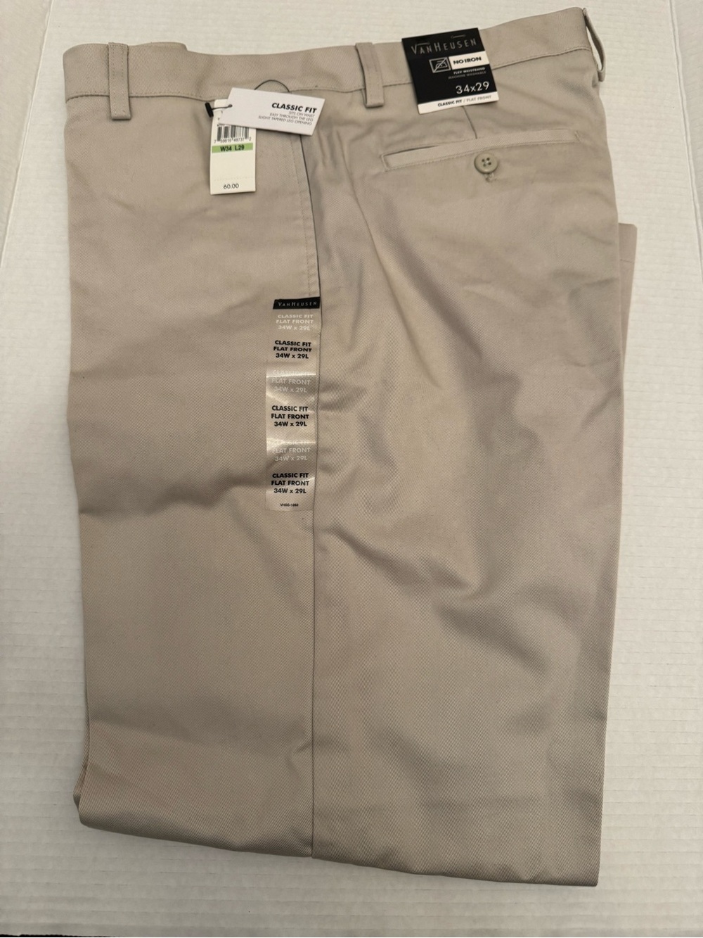 Van Heusen Men’s Classic Fit Chinos - Light Beige